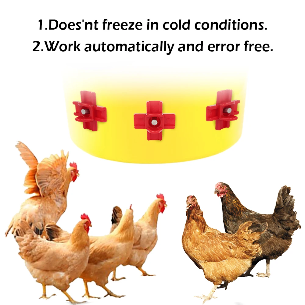 Bebedouro Automático para Aves 12 Peças de Plástico e Aço Inox - Imagem 4