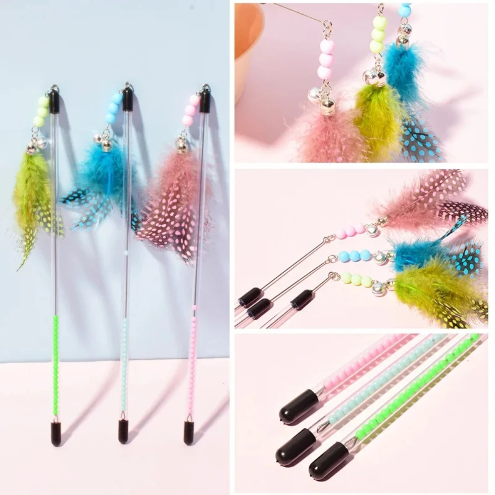Brinquedo para Gatos com Penas Bastão Retrátil Interativo - Imagem 6