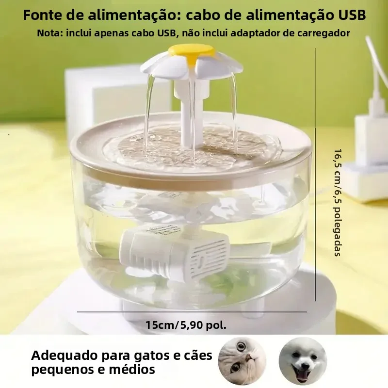 Bebedouro Automático USB para Gatos 1.2L com Fonte de Água Silenciosa - Image 5