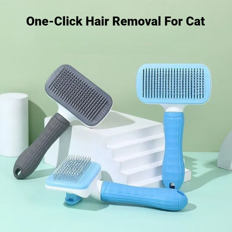 Escova de Banho para Cães e Gatos com Remoção de Pelos em Um Clique - Imagem 5