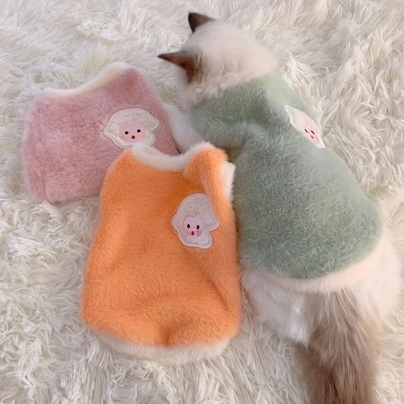 Colete para Gatos de Inverno com Roupas Quentes Preto - Imagem 2