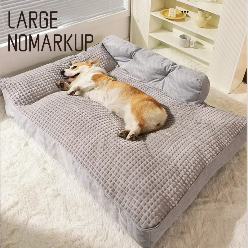 Cama Sofá Xadrez para Cães e Gatos Removível e Lavável - Imagem 2