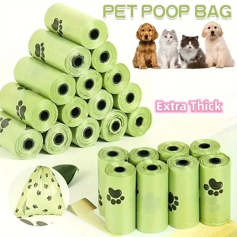 Sacos para Excrementos de Cães 16 Rolos Grossos à Prova de Vazamento - Imagem 3