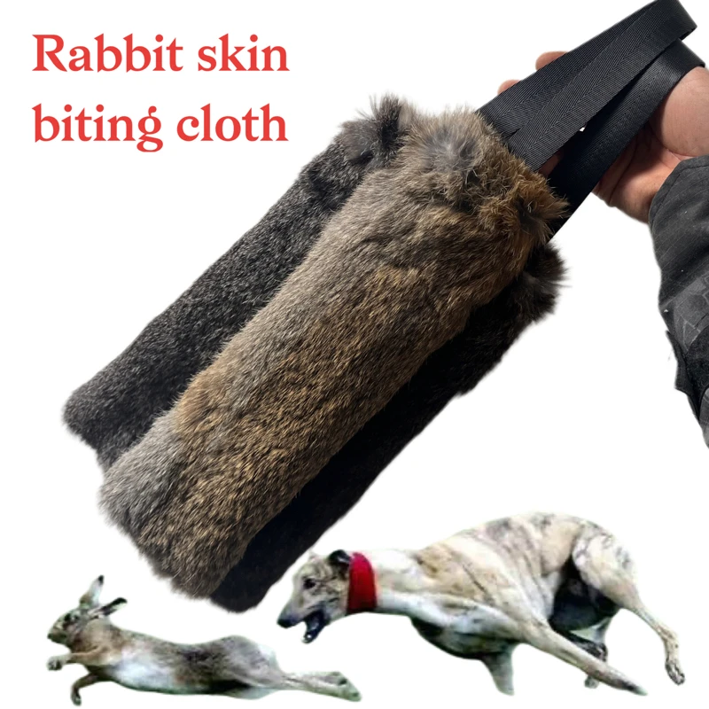 brinquedo de pano para cães de pele de coelho