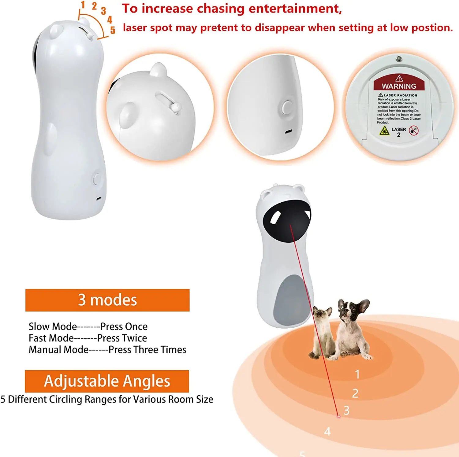 Brinquedo Laser para Gatos Recarregável USB com Ciclo Automático - Image 4