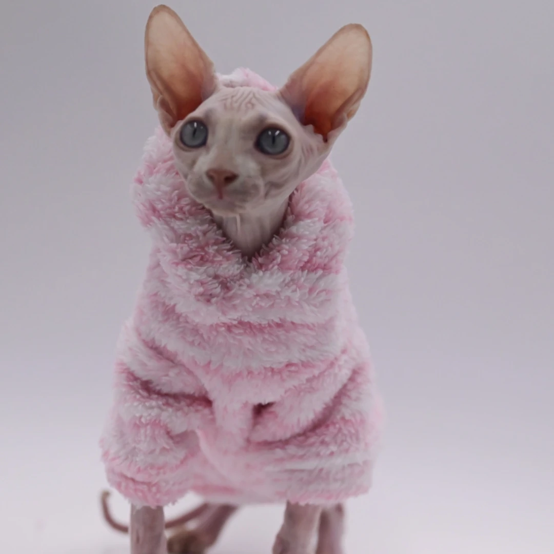 Cardigan Pet de Fleece para Gatos Sem Pelo G - Image 5