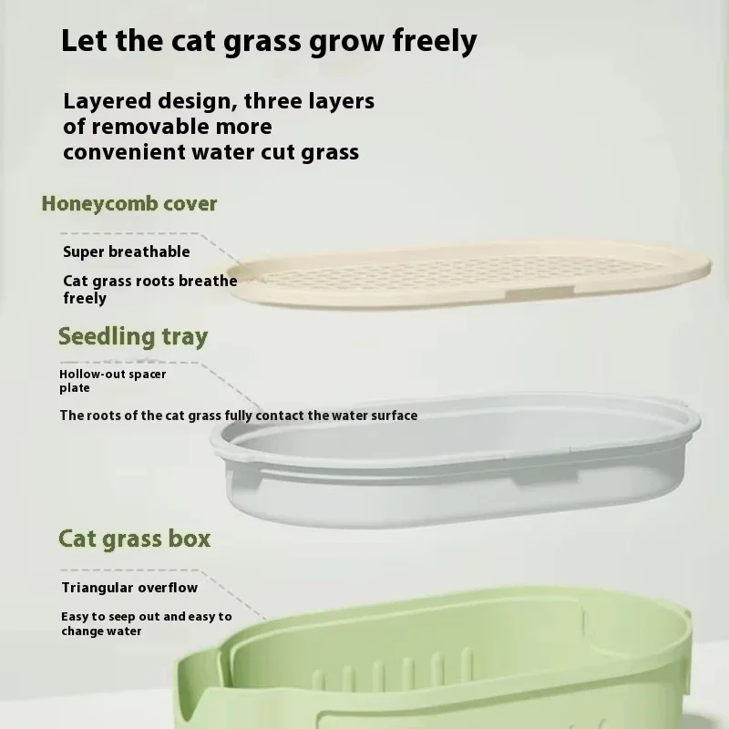 Kit Plantador de Grama Orgânica para Gatos com Tigela - Imagem 4