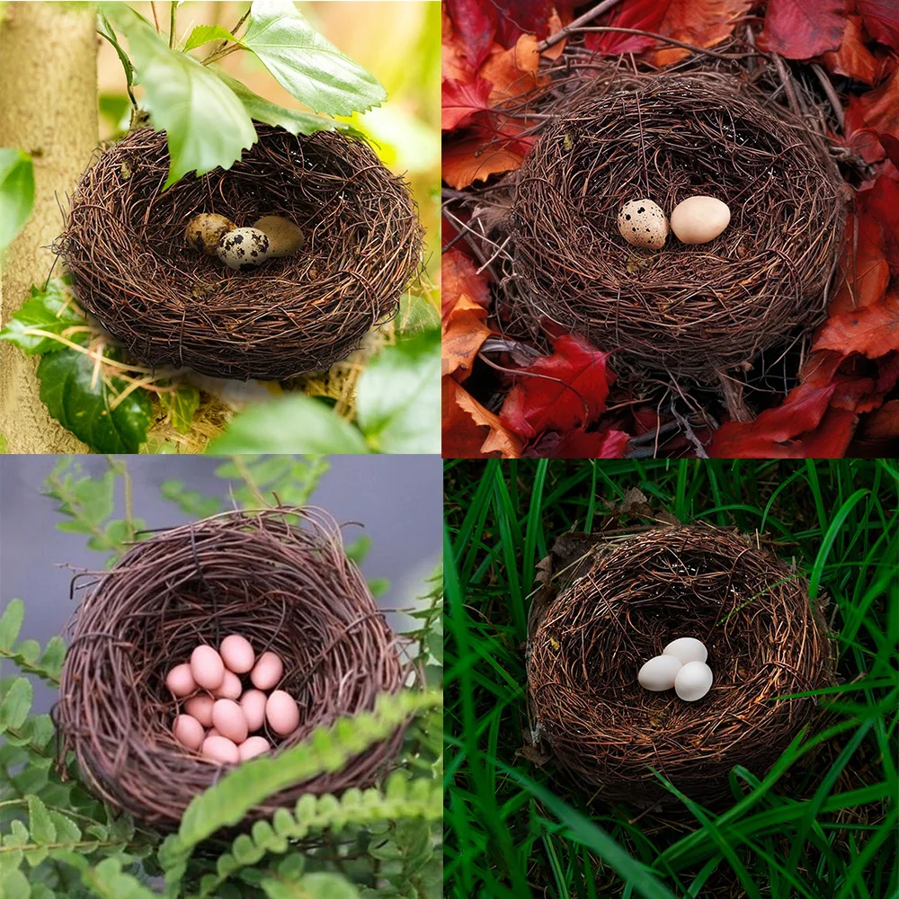 Casinha de Pássaros de Grama Natural para Jardim e Janela - Imagem 4