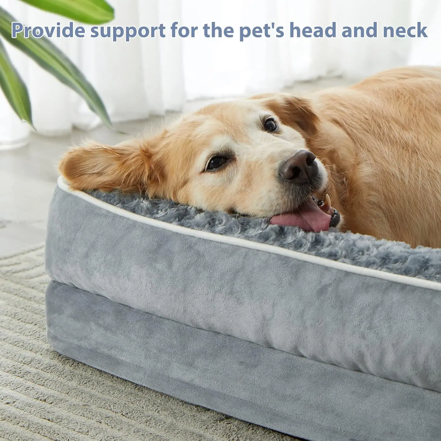 Cama Ortopédica para Cães Grandes com Capa Removível e Lavável - Image 2