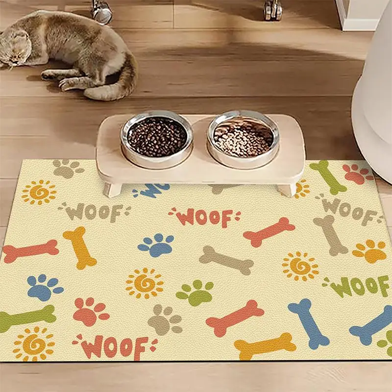 Tapete de Alimentação Impermeável para Cães e Gatos Antiderramamento - Imagem 6