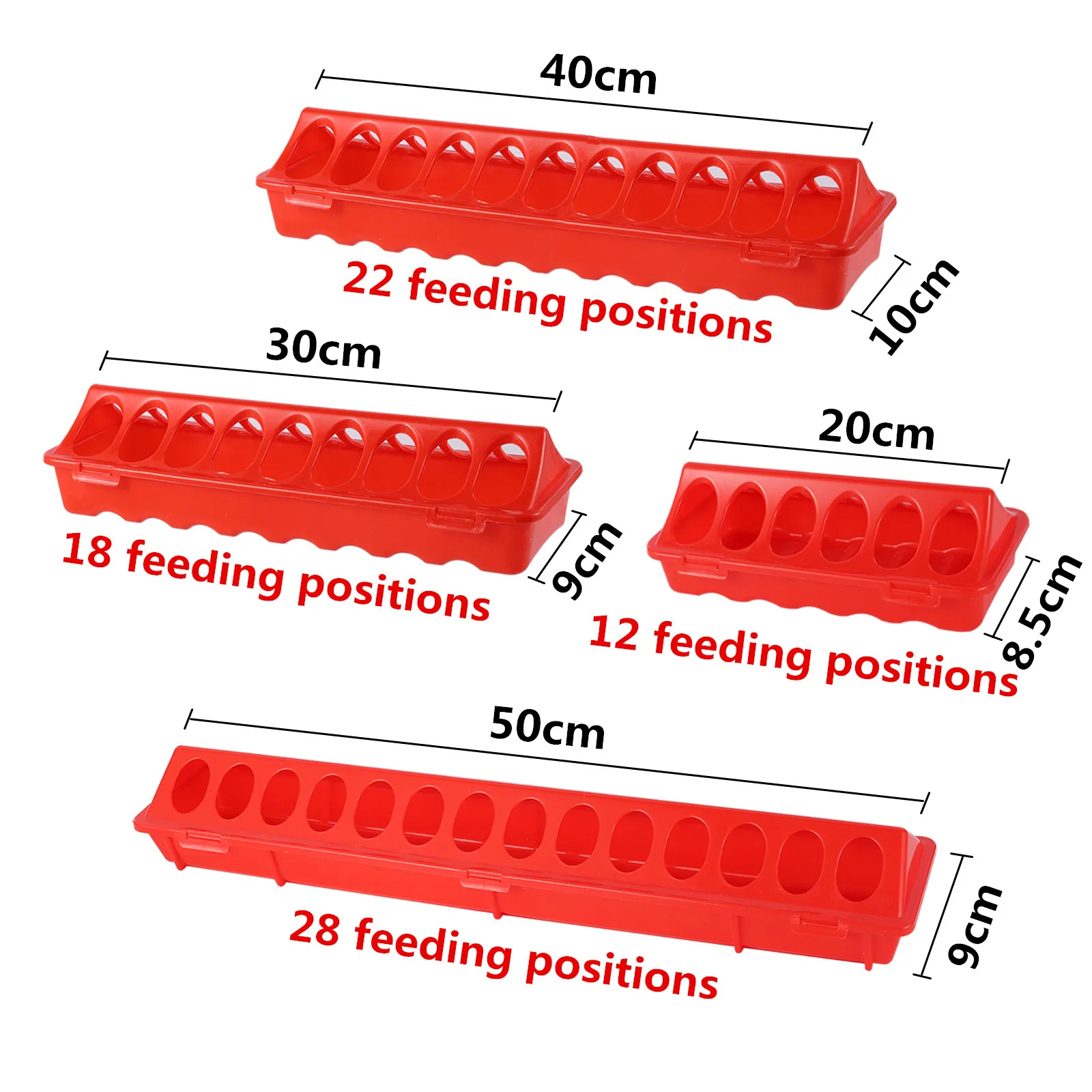 Comedouro para Aves Plástico com 22 Furos e 40 cm - Imagem 2