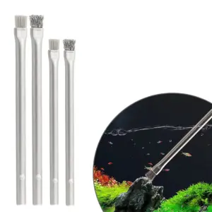 escova de limpeza para aquário de aço inoxidável
