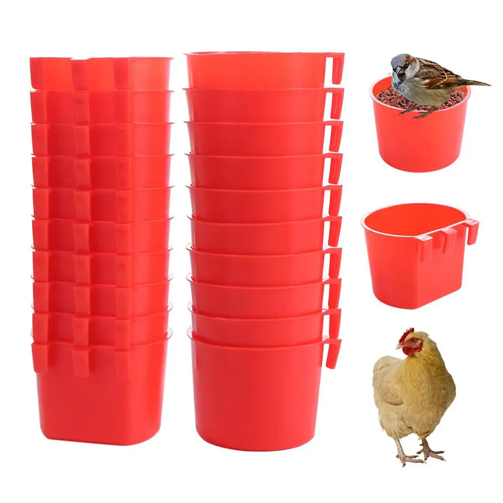 Comedouro Suspenso para Aves e Coelhos de Plástico 8 oz com Gancho - Imagem 6