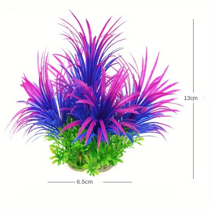 Planta Artificial para Aquário Pequeno 13 cm com Base para Decoração - Imagem 3