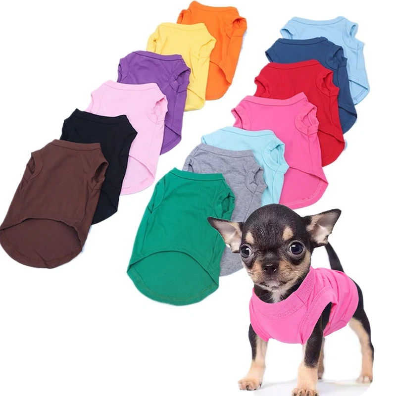 camiseta de algodão para cães e gatos