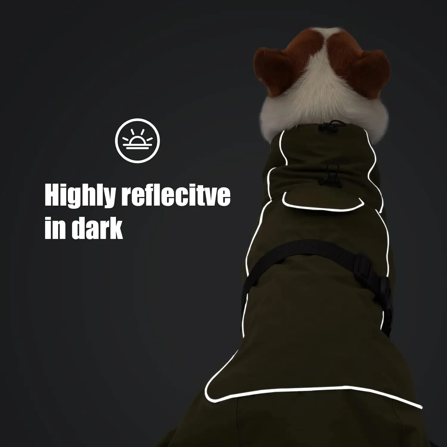 Colete para Cães Impermeável Ajustável com Faixa Refletiva - Image 5