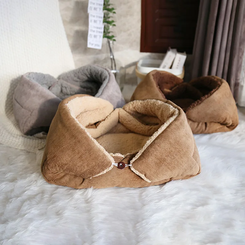 Cama para Gatos e Cães Pequenos de Pelúcia Lavável na Máquina - Imagem 6