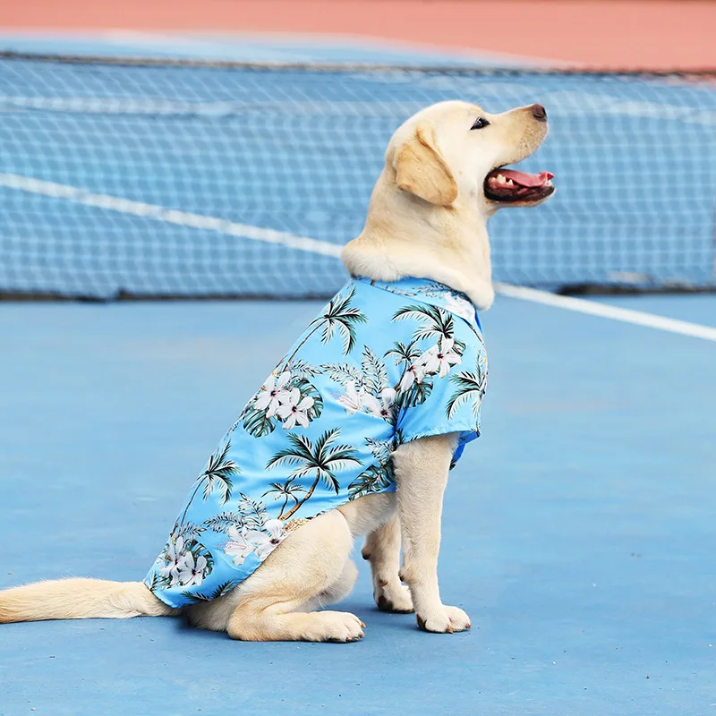 Camisa Floral Havaiana para Cães de Grande Porte Respirável - Image 5