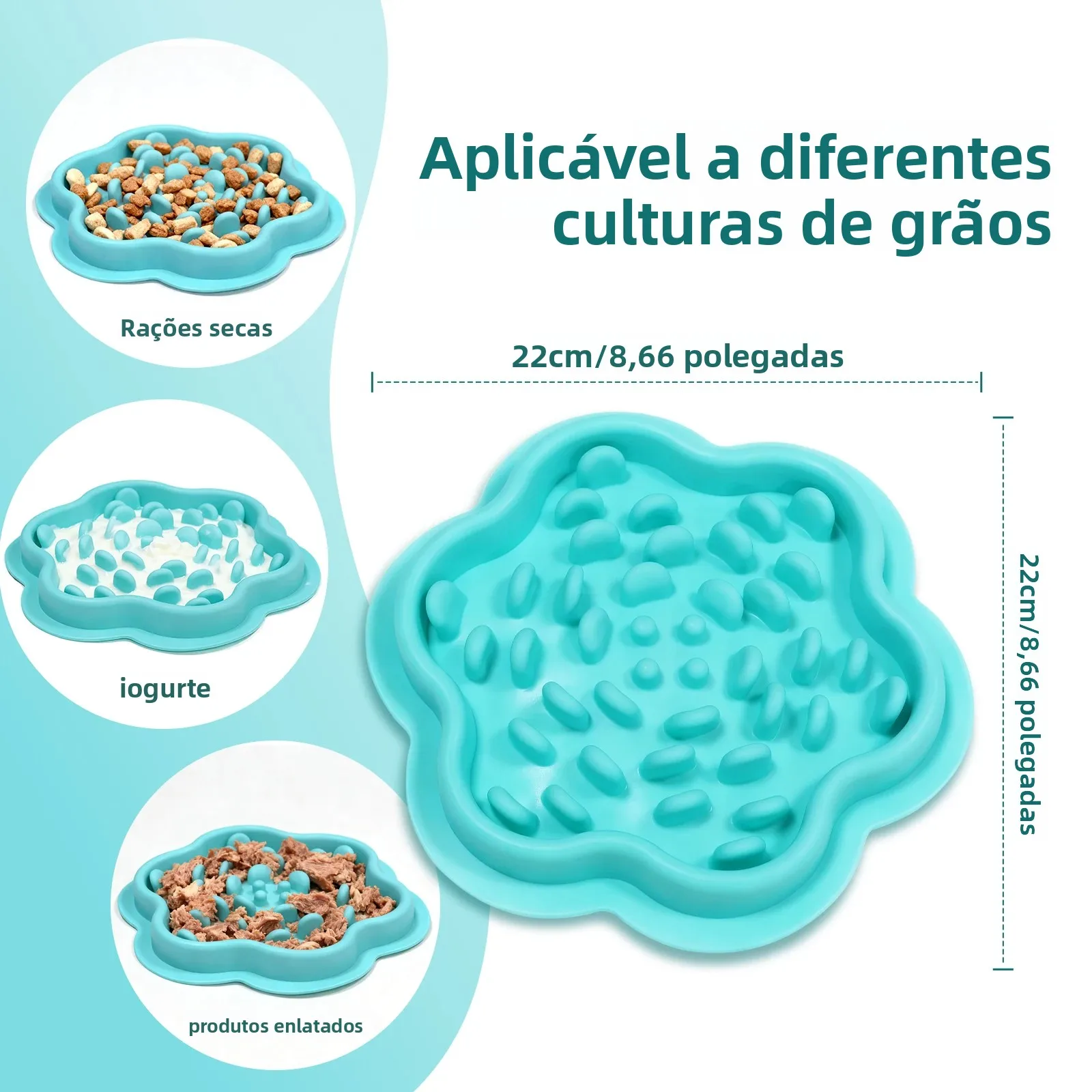Tigela de Alimentação Lenta para Cães e Gatos de Silicone Comestível Anti-Tombamento - Imagem 3