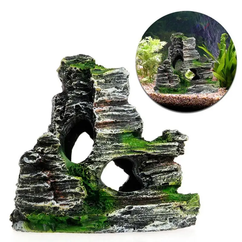 Decoração de Arenito para Aquário com Caverna para Abrigo de Peixes - Imagem 3