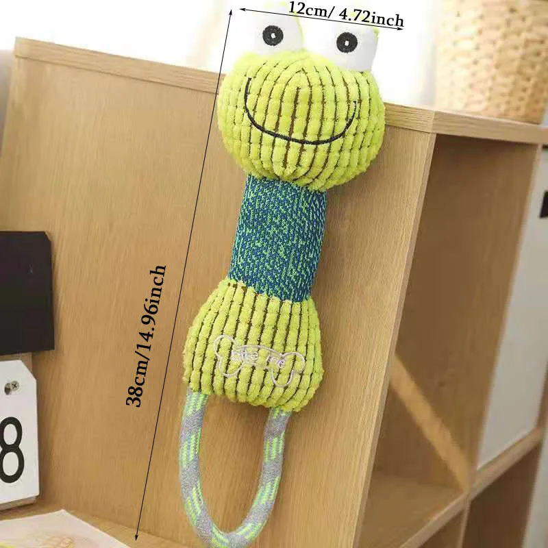 Brinquedo de Veludo para Cães com Apito Interno Resistente à Mordida - Imagem 6
