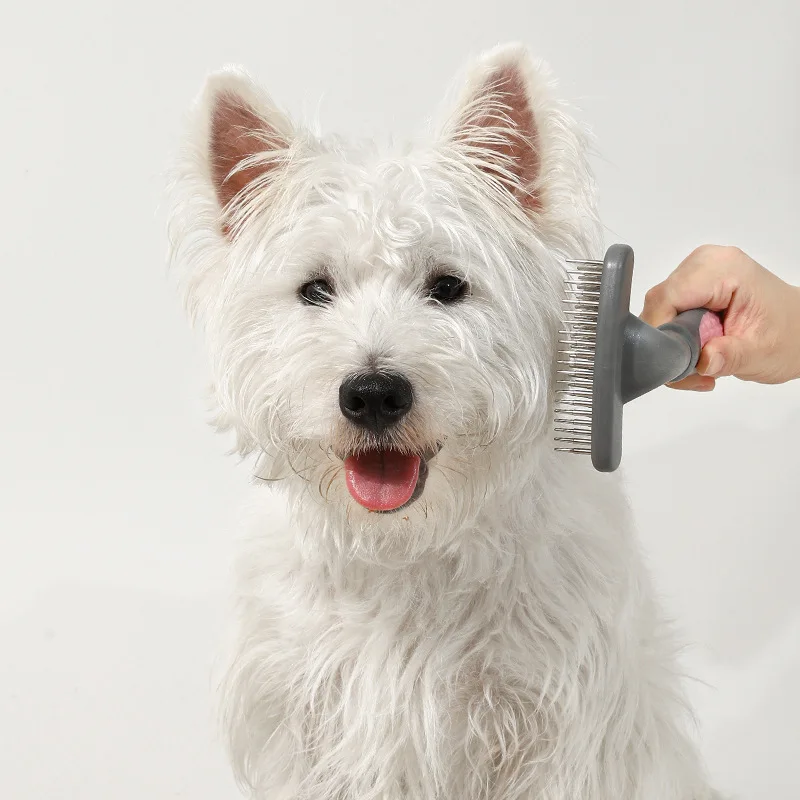 Escova Desembaraçadora para Cães e Gatos de Pelo Longo com 39 Pinos Duplos - Imagem 3
