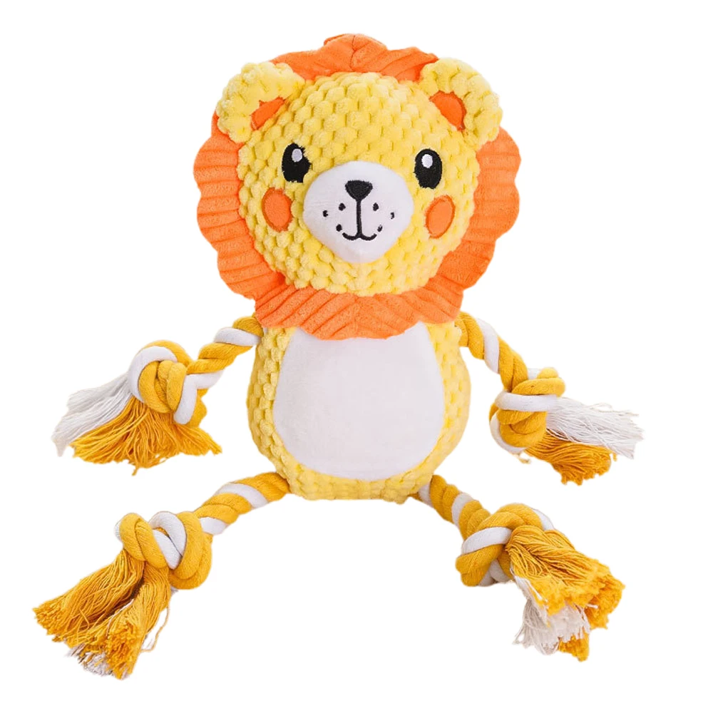 Brinquedo de Pelúcia para Cães Hipopótamo com Corda 27x25 cm - Image 3