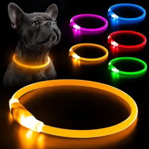 coleira de led recarregável para cães