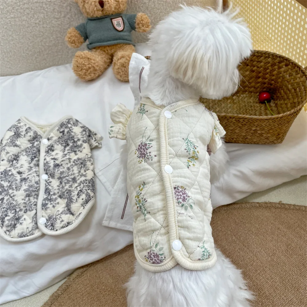 Colete para Gatos e Cães Pequenos Estilo Chinês Quente Azul - Imagem 2