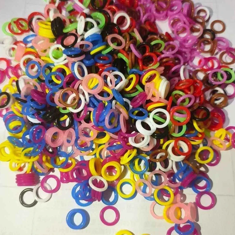 Anel de Pé para Pássaros e Pombos de Plástico 8mm Cores Mistas - Imagem 5
