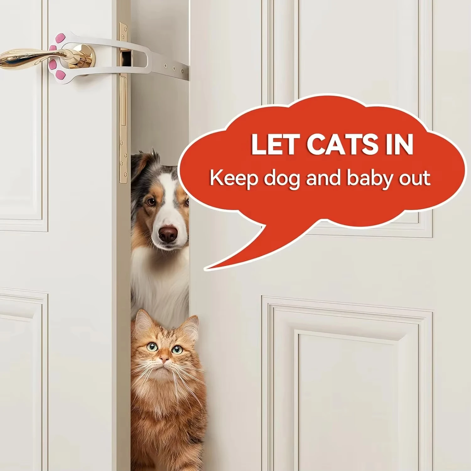 trava ajustável para porta de gato
