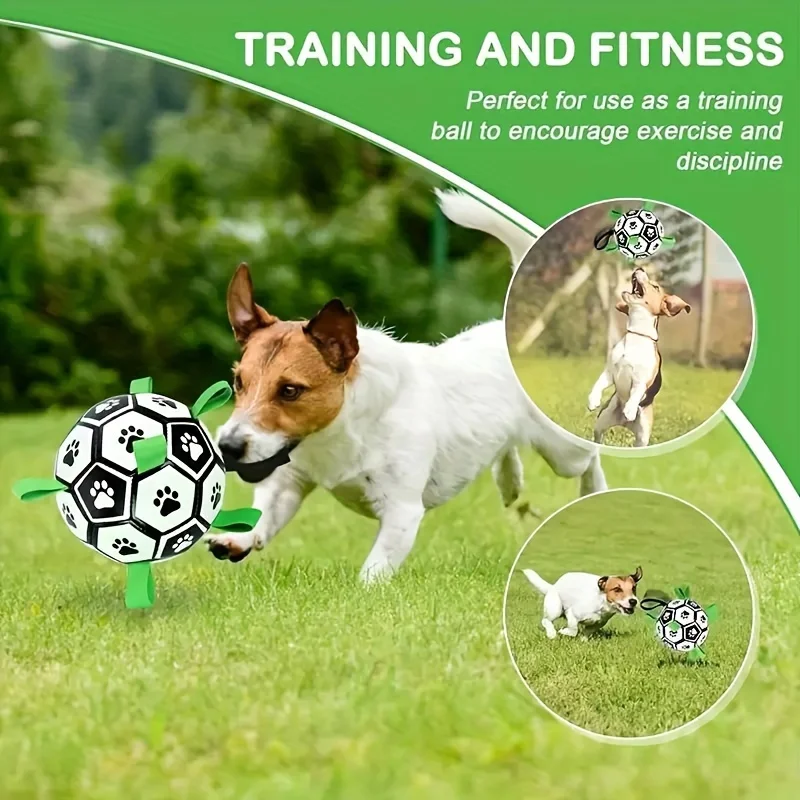 Bola de Futebol Interativa para Cães com Alças Embutidas - Imagem 4