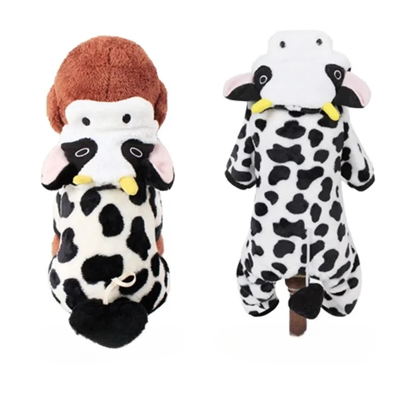 Roupa de Veludo Coral para Cães e Gatos com Design de Dinossauro - Imagem 2
