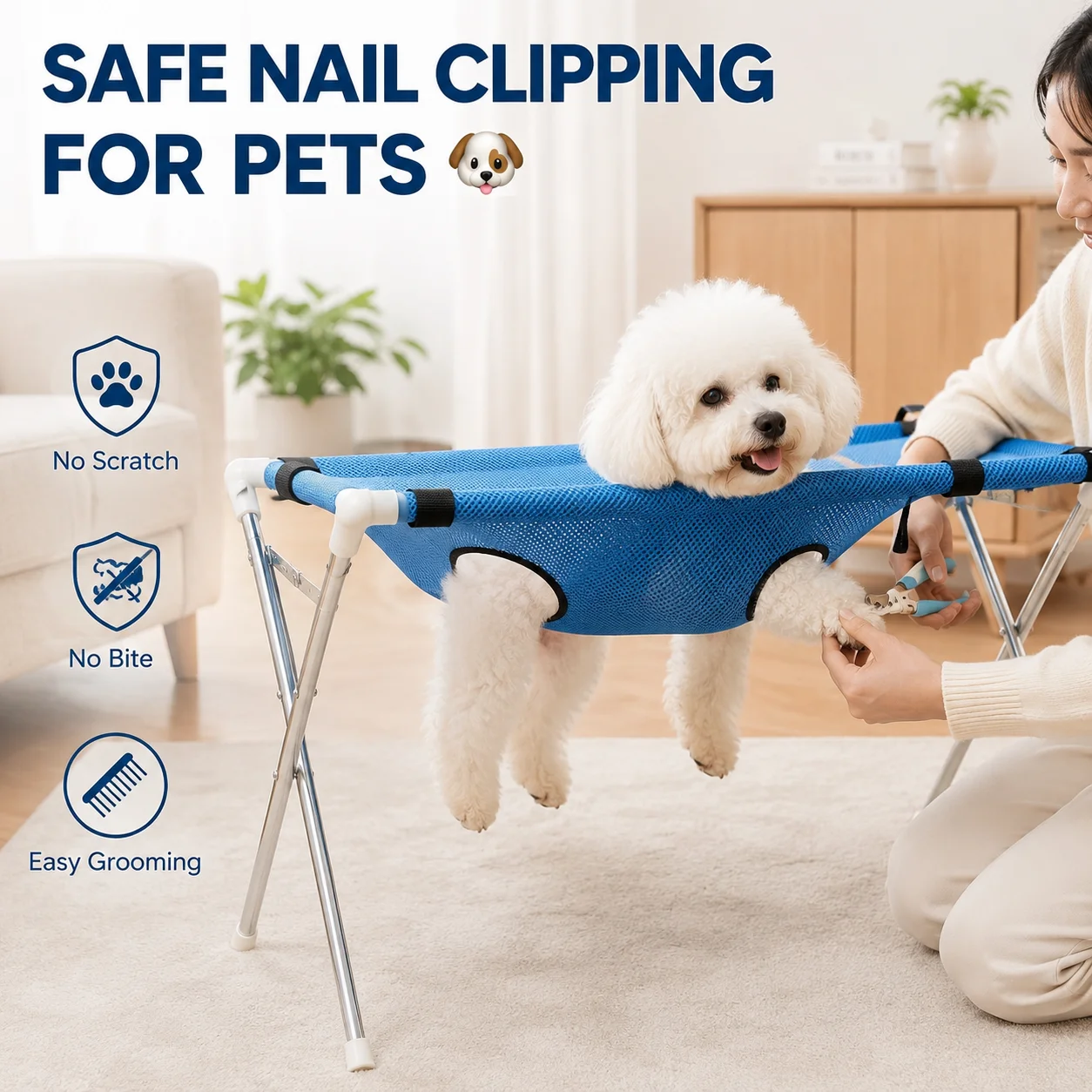 suporte dobrável para tosa de cães e gatos