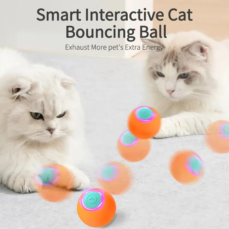 RoJECO Bola Interativa para Gatos 360° Rotativa Branca - Imagem 5