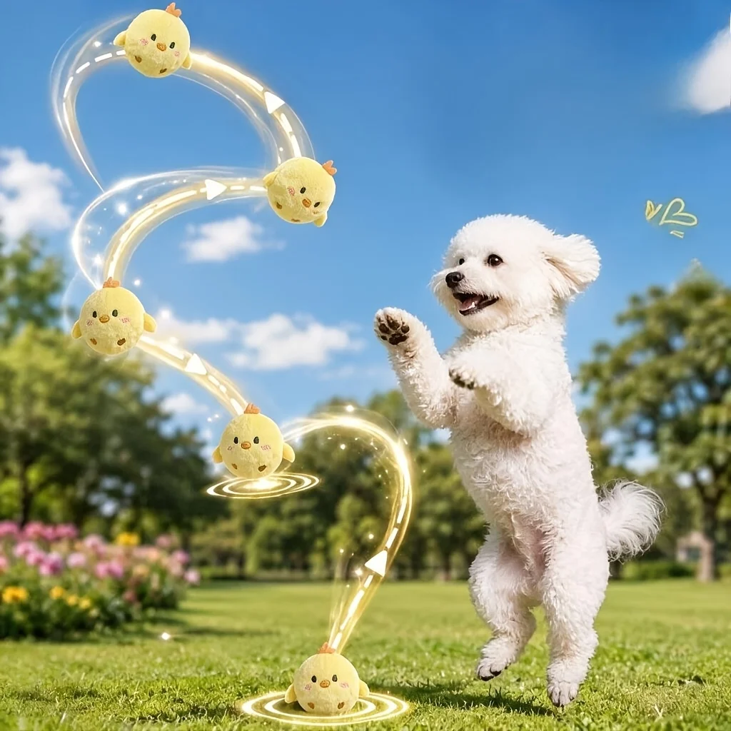 Bola Interativa para Cães e Gatos com Som e Salta - Imagem 2