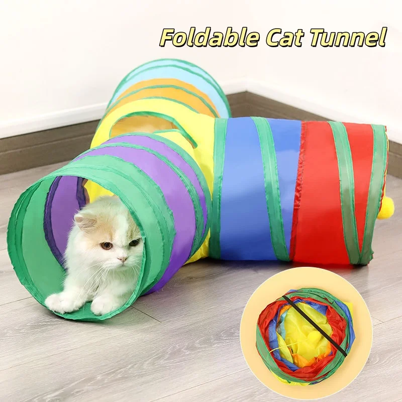 Túnel Dobrável para Gatos e Filhotes de Plástico com Design Colapsável - Image 2
