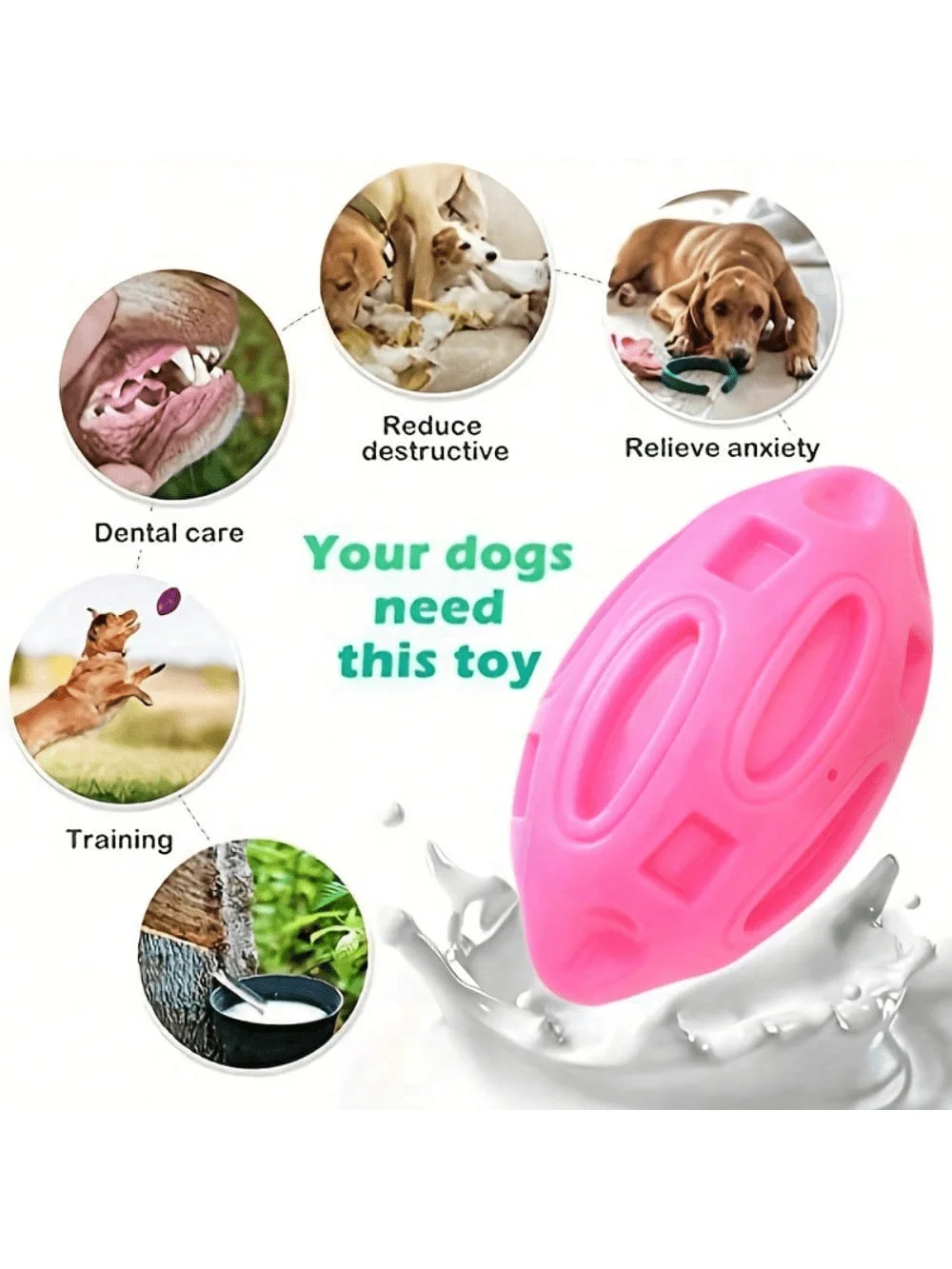 bola rugby para cães com som