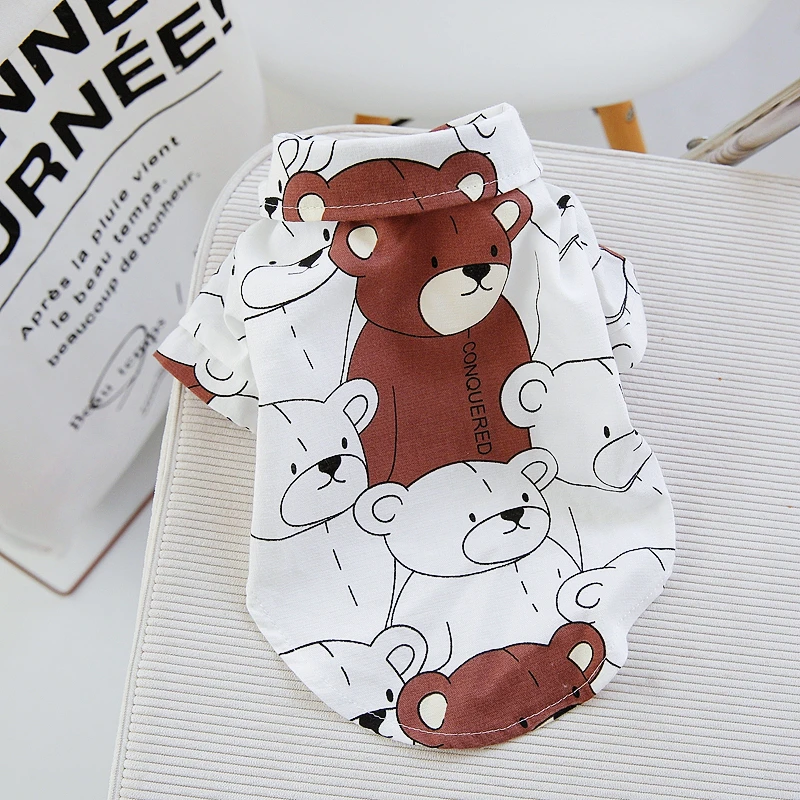 Camisa para Cães e Gatos de Algodão Estampada Urso - Image 4