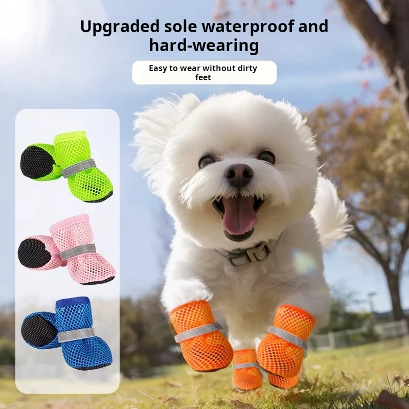 Botas para Cães Antiderrapantes com Faixas Refletivas 4 Peças - Imagem 3