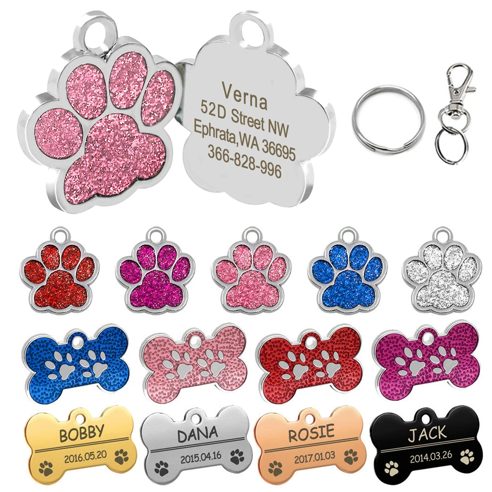 tag de identificação para cães e gatos