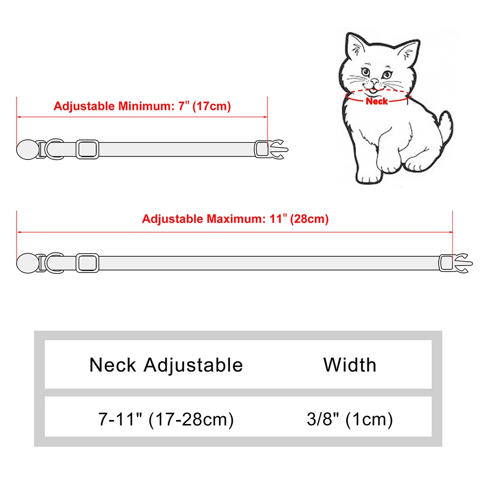 Coleira para Gato de Nylon com Placa Gravada e Sino Ajustável - Imagem 6