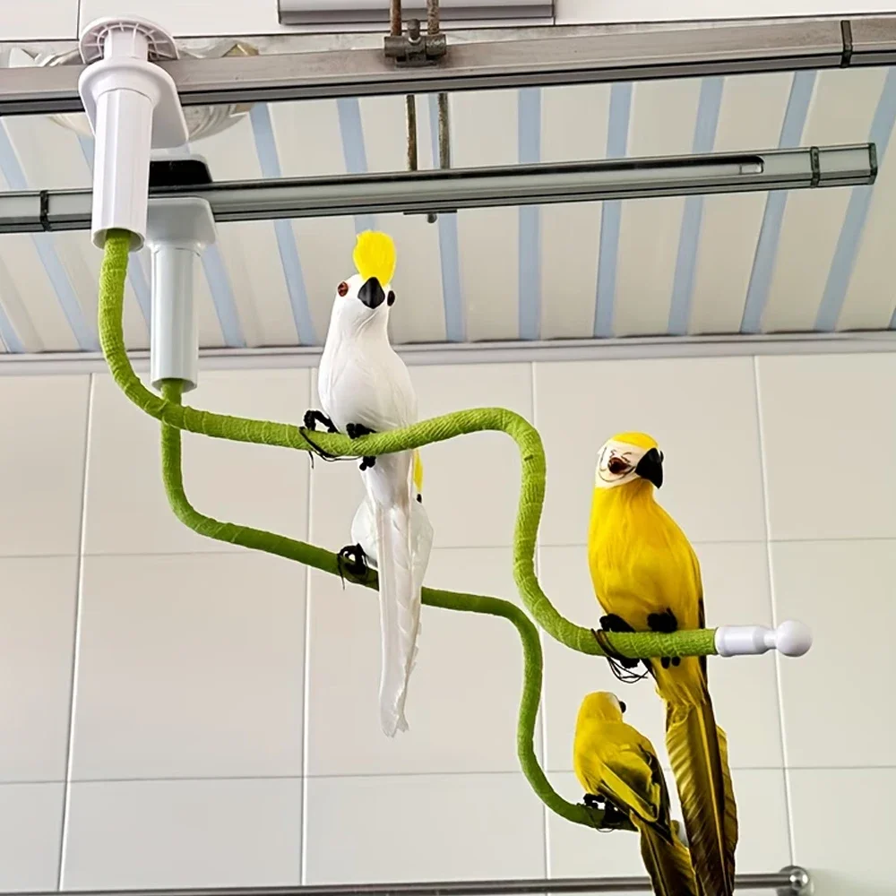 Poleiro Flexível para Pássaros com Clipe para Mesa Antiderrapante - Image 5