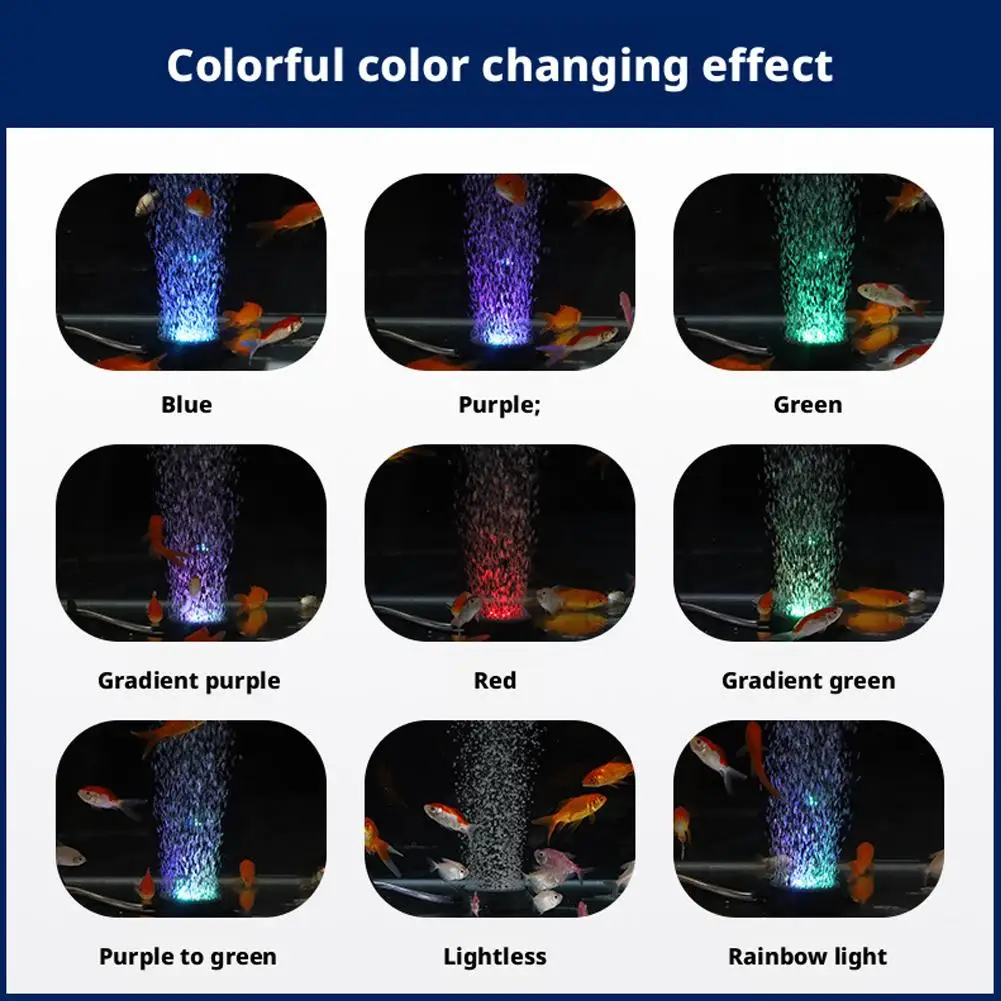 Luminária LED Subaquática para Aquário com Bolhas de Ar Coloridas - Imagem 4