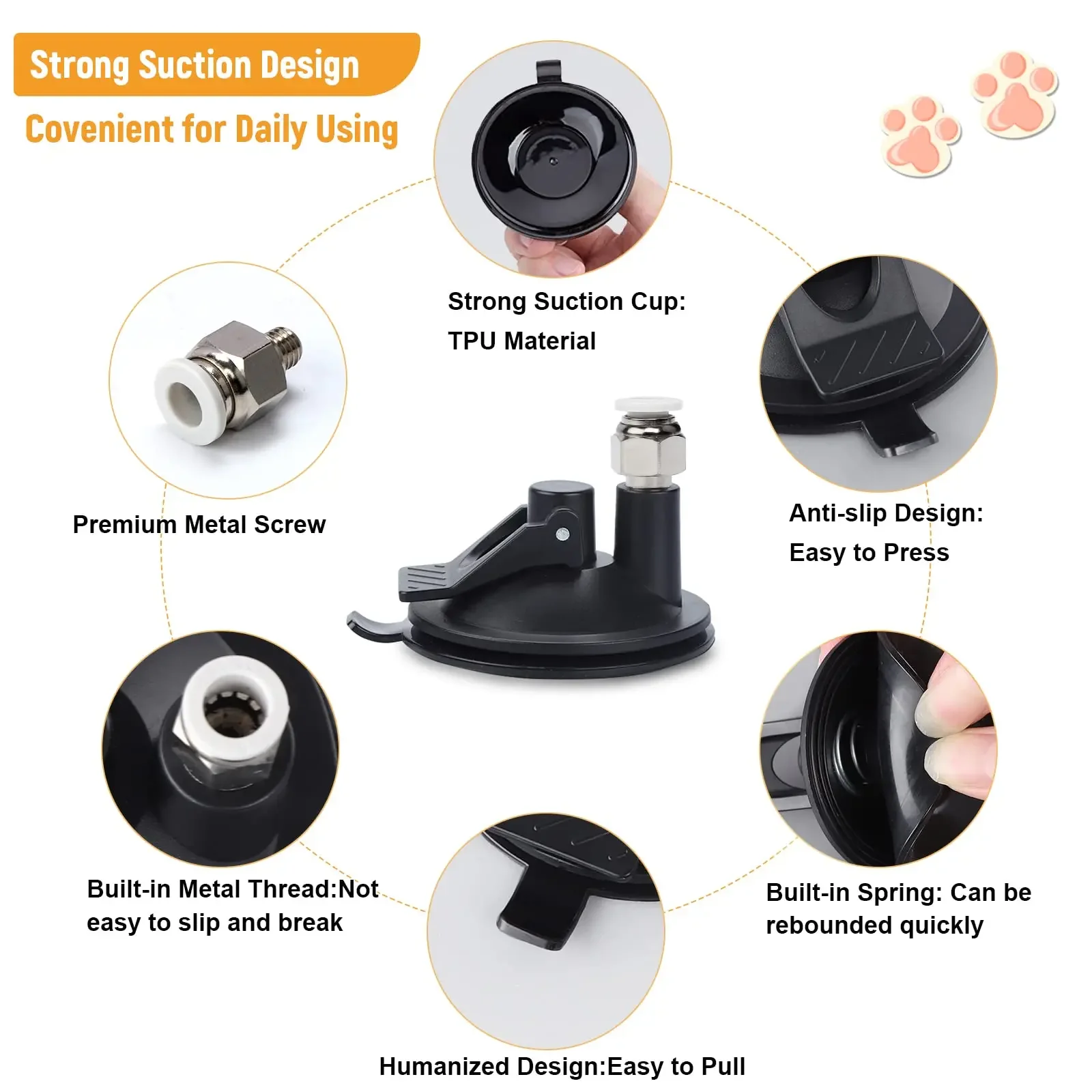 Varinha de Penas para Gatos com Super Ventosa Destacável - Imagem 2