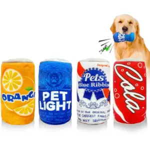 brinquedo de pelúcia para cães garrafa