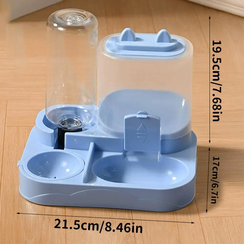 Comedouro Automático para Cães e Gatos com Tigela Dupla e Base Antiderrapante - Imagem 4