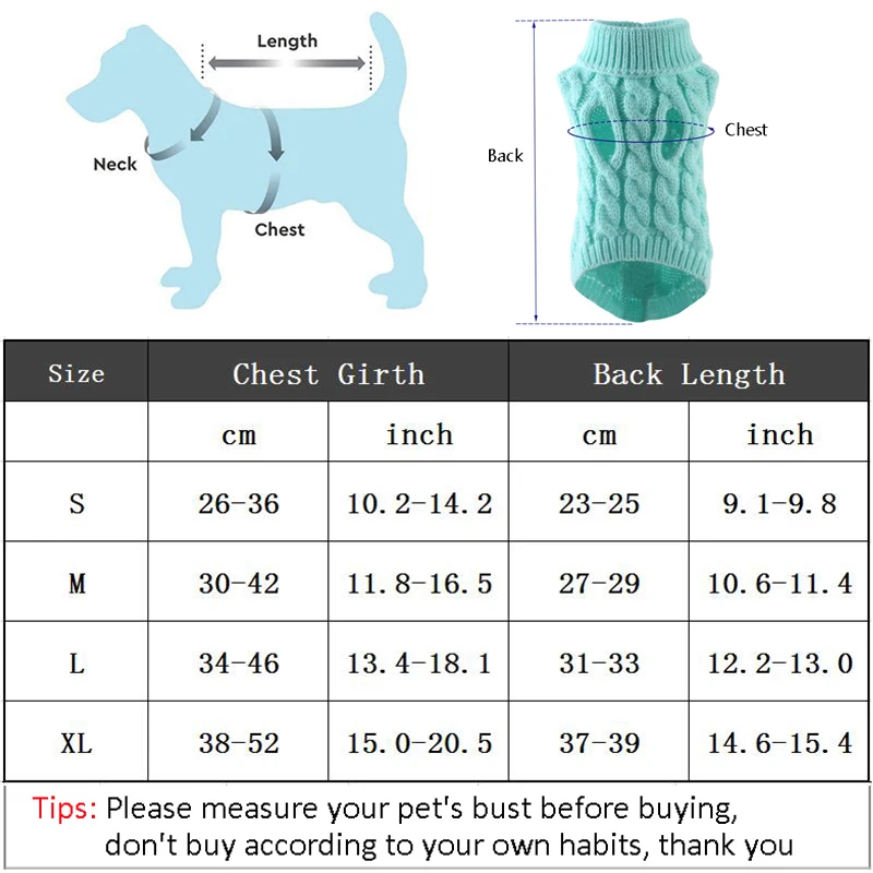 Suéter para Cães Pequenos de Tricô com Gola Alta - Imagem 6