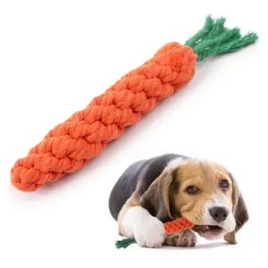 brinquedo de corda para cães pequenos cenoura