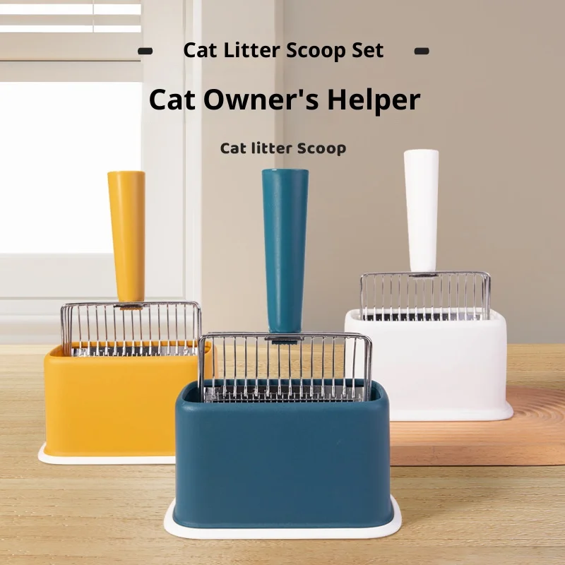 pá higiênica para gatos com suporte